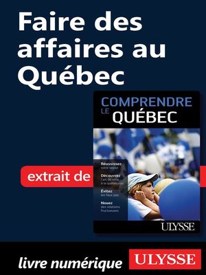 cover image of Faire des affaires au Québec